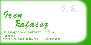 iren rafaisz business card